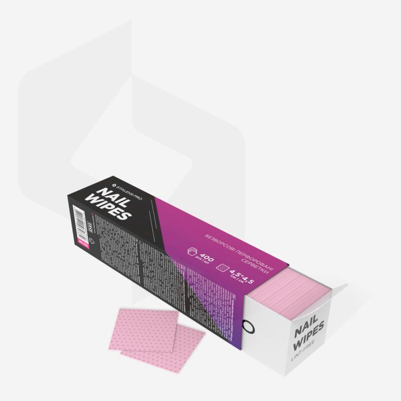 Staleks Expert-Lingettes non pelucheuses perforées roses